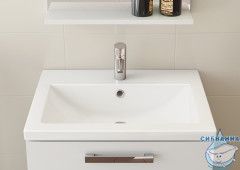  Тумба Cersanit Melar 60 белый с раковиной Cersanit Como 60