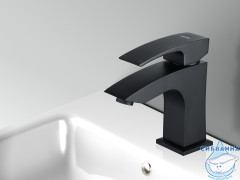 Смеситель для раковины Gappo G1007-66 (без донного клапана) (черный матовый)