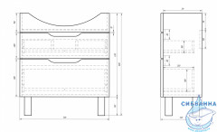 Тумба Dreja Laguna Plus 75 с раковиной Лагуна 75 белый лак