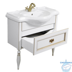 Тумба Roca America Evolution L 85 с раковиной America 85 молочный дуб