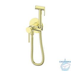 Встраиваемый смеситель с гигиеническим душем Oliveeka Y-Line OL-829902-BG (золото матовое)