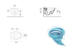 Унитаз подвесной GSI Modo 9816FR511 с сиденьем Soft Close (микролифт)