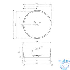 Ванна из искусственного камня ABBER Stein 150x150 AS9679