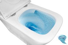 Унитаз напольный со смывом торнадо Azario Quadro с бачком и сиденьем Soft Close (микролифт) AZ-2175 UQ1