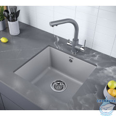 Кухонная мойка Paulmark Gera 45 PM104546-GRM (серый металлик)
