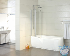 Шторка для ванны Encanto Alto 110х135 профиль хром, стекло прозрачное EG110.5111A