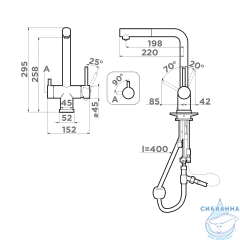Смеситель для кухни Omoikiri Takamatsu-S-GM 4994564 (вороненая сталь)