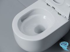 Унитаз подвесной безободковый Ceramicanova Voga CN4012T с сиденьем быстросъемным Soft Close (микролифт)