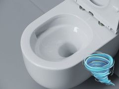 Унитаз подвесной безободковый Ceramicanova Voga CN4012T с сиденьем быстросъемным Soft Close (микролифт)