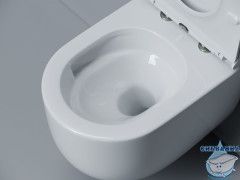 Унитаз подвесной безободковый Ceramicanova Voga CN4012T с сиденьем быстросъемным Soft Close (микролифт)