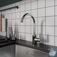 Смеситель для кухни, глянцевый хром, Poli, Milardo, POLSBJ0M05