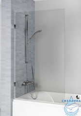 Шторка для ванны Riho VZ Scandic L 95х150 GX00592B1 профиль черный, стекло прозрачное