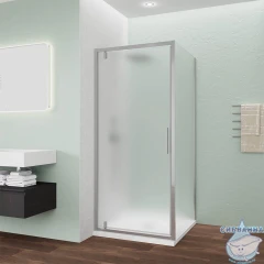 Душевое ограждение Veconi Оттимо 80x100 профиль хром, стекло матовое OP30CH-SP-80100-07-C9 (без поддона)