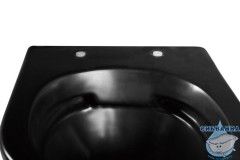 Унитаз подвесной безободковый Abber Bequem AC1100MB с сиденьем Soft Close (микролифт) (черный матовый)