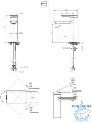Смеситель для раковины Bravat Eddie F1369402BW-ENG (без донного клапана) (черный матовый)