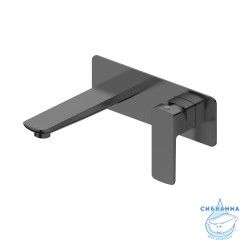 Встраиваемый смеситель для раковины Oliveeka D-Line OL-869003-BGM (оружейная сталь)