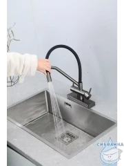 Смеситель кухни Gappo G4098-9 (оружейная сталь)