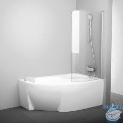 Шторка для ванны Ravak CVSK1 Rosa 85 профиль хром, стекло прозрачное, левая