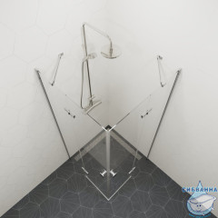 Душевое ограждение Тритон Дельта 90x90 профиль хром, стекло прозрачное  Щ0000054216 (без поддона)