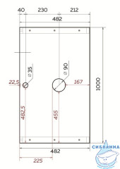 Столешница 1MARKA GRUNGE LOFT 100 Дуб Вотан