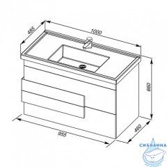 Тумба под раковину Aquanet Мадейра 100 дуб кантри 183072