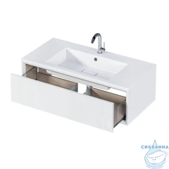 Тумба 1Marka Milacco 100П с раковиной Персона белый глянцевый