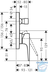 Встраиваемый смеситель для ванны Hansgrohe Metropol 32545990 (золото)