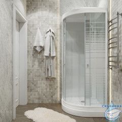 Душевая кабина Тритон Стандард 100х100 А профиль белый, стело полосы Щ0000061830