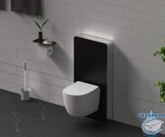 Инсталляционный модуль внешнего монтажа ABBER AC0107MB для подвесного унитаза, черный