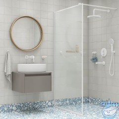 Встраиваемый смеситель для умывальника, белый матовый, Odda, IDDIS, ODDWT00i65