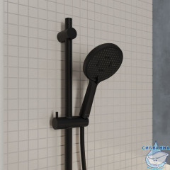 Лейка для душа, черная матовая, 3F, Ideal Spa, Milardo, ILS3FBRM18