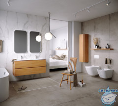 Тумба Aqwella Accent 120 c раковиной Малага 120 дуб золотой 