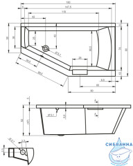 Акриловая ванна Riho Geta 160x90 R с каркасом
