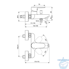 Смеситель для ванны Ideal Standard Cerafine O BC500AA (хром)