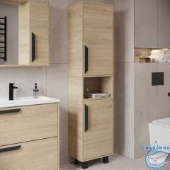 Тумба Viant Кёльн 60П с раковиной Фостер 60 дуб светлый