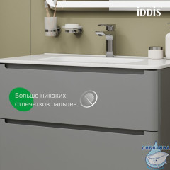 Тумба с умывальником, подвесная, 80 см, светло-серый, Edifice, IDDIS, EDI80L0i95K  подходит умыв. 0108000i28