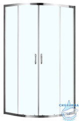 Душевое ограждение Azario Milton 100x100 профиль серебро, стекло прозрачное AZ-ND2142 1000 (без поддона)