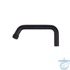 Излив для смесителя, умывальник, L-образный, нерж. сталь, 175 мм, поворотный, черный, IDDIS, 995L18B1SM