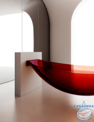 Ванна из полиэфирной смолы ABBER Kristall 180х80 AT9704Rubin красная