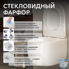 Унитаз-биде подвесной безободковый Abber Bequem AC1104TNS с сиденьем Soft Close (микролифт) (белый)