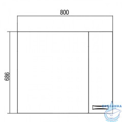 Шкаф-зеркало Акватон Диор 80 R, белый