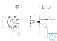 Смеситель ABBER Wasser Kreis 316 AF8125BST с гигиеническим душем, брашированная сталь