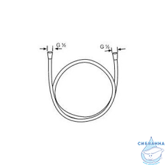 Душевой шланг 160 см Kludi Supara 6107291-00