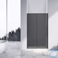 Дверь в нишу Vincea Slim-N 120 профиль черный, стекло тонированное VDS-4SN120CGB