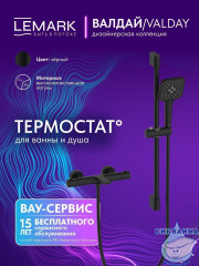 Смеситель для ванны Lemark Валдай LMF-8142B-BL (черный матовый)