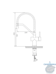 Смеситель для кухни Raglo R86.41.03 (сатин золотой/белый)