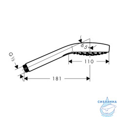 Ручной душ Hansgrohe Croma 110 1 режим 26814990 (золото)