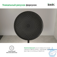 Лейка тропическая для душа Iddis SpaHome 260 1 режим (черный) SPA26BPi64