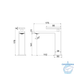 Смеситель для раковины Vincea Dice VBF-2DS1BN (сатин)