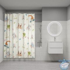 Штора для ванной, 200x180 см, Полиэстер, IDDIS, BA03P18i11